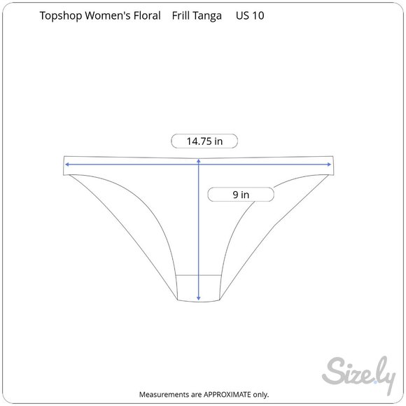 Topshop Women's Floral Frill Tanga Bikini Swim Bottoms NWT - Picture 9 of 10